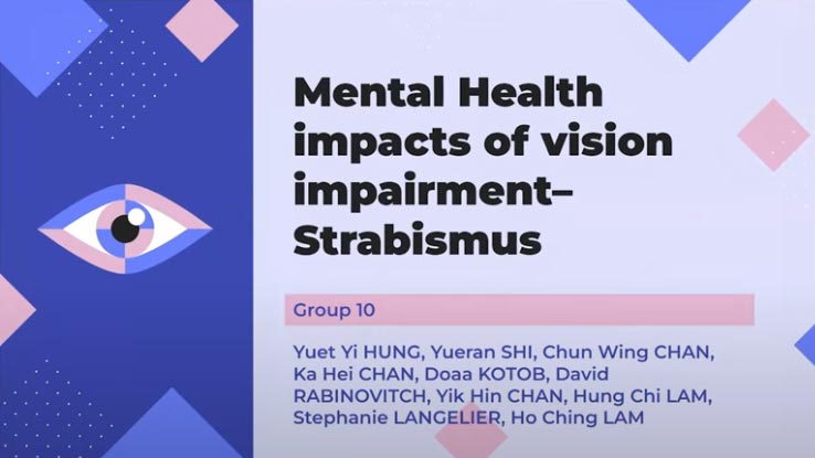 Team Ten Presentation Cover: Mental Health Impacts of Vision Impairment - Strabismus