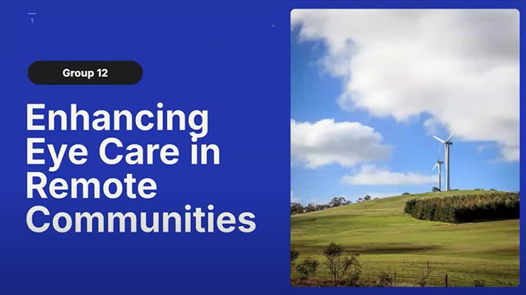 Team Twelve Presentation Cover: Enhancing Eye Care in Remote Communities